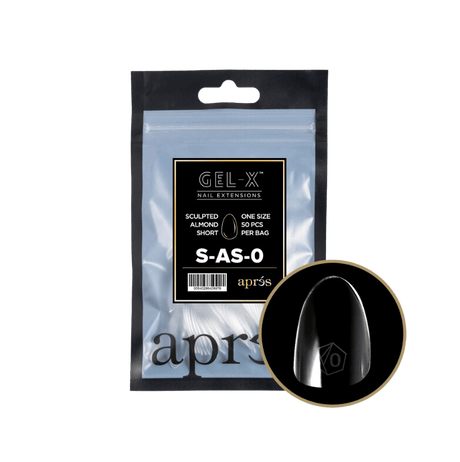 Apres Gel X™ Refill Bags (50pcs) Sculpted Almond Short Tips