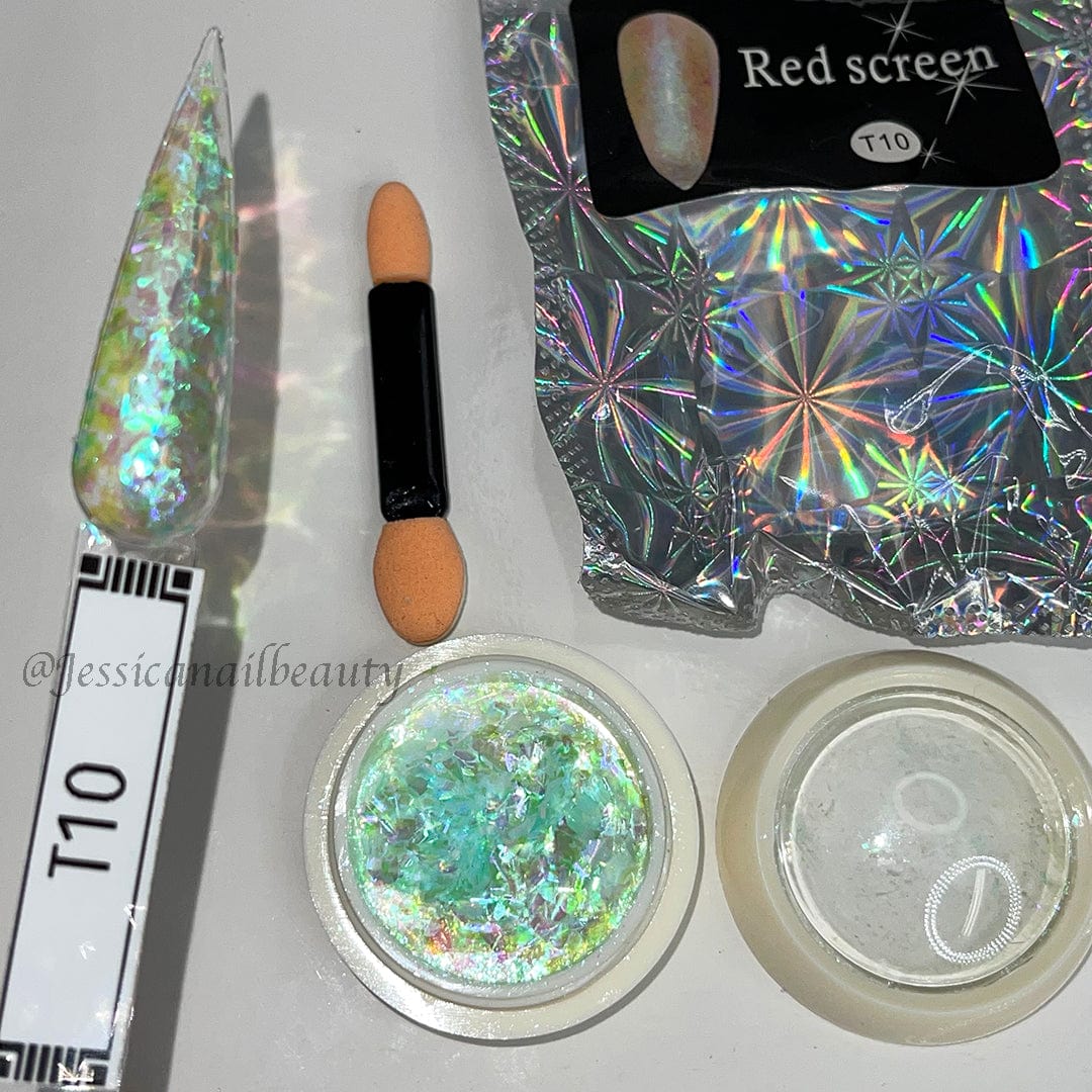 JNBS Nail Flakes Iridescent Aurora 3g T10