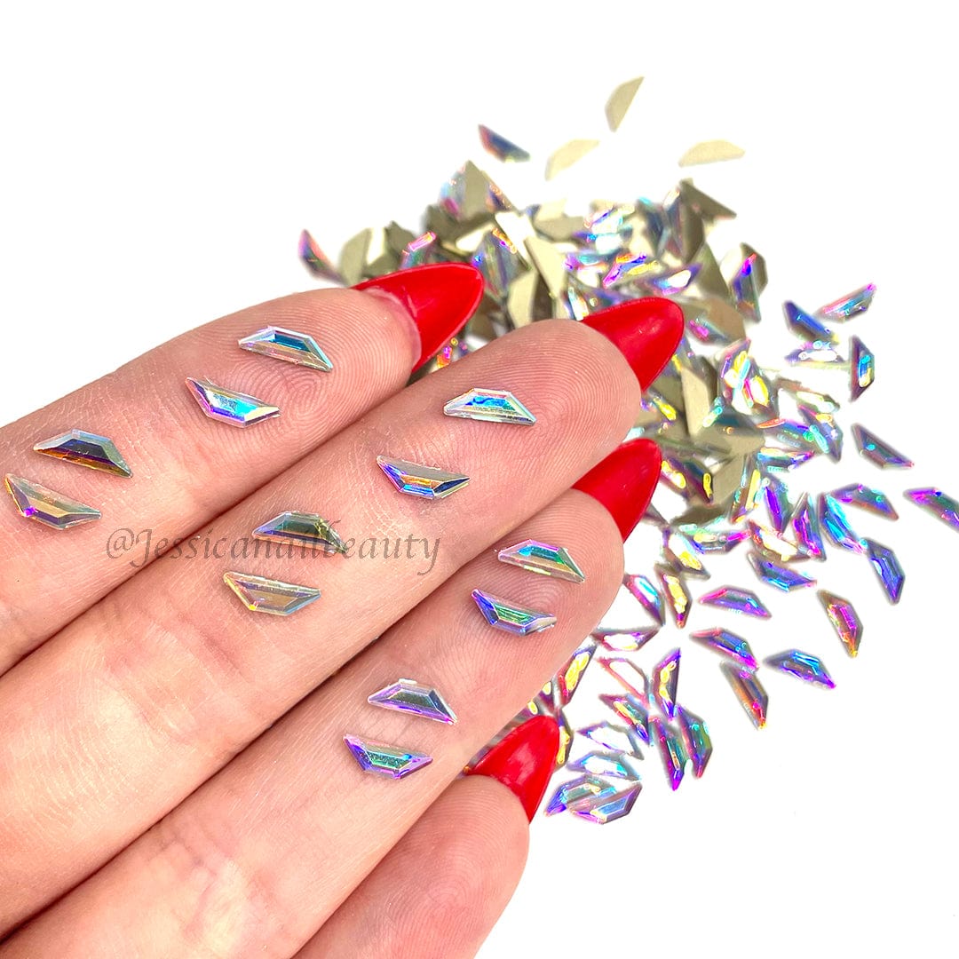 JNBS Crystal Rhinestone Trapeze Flatback Crystal AB