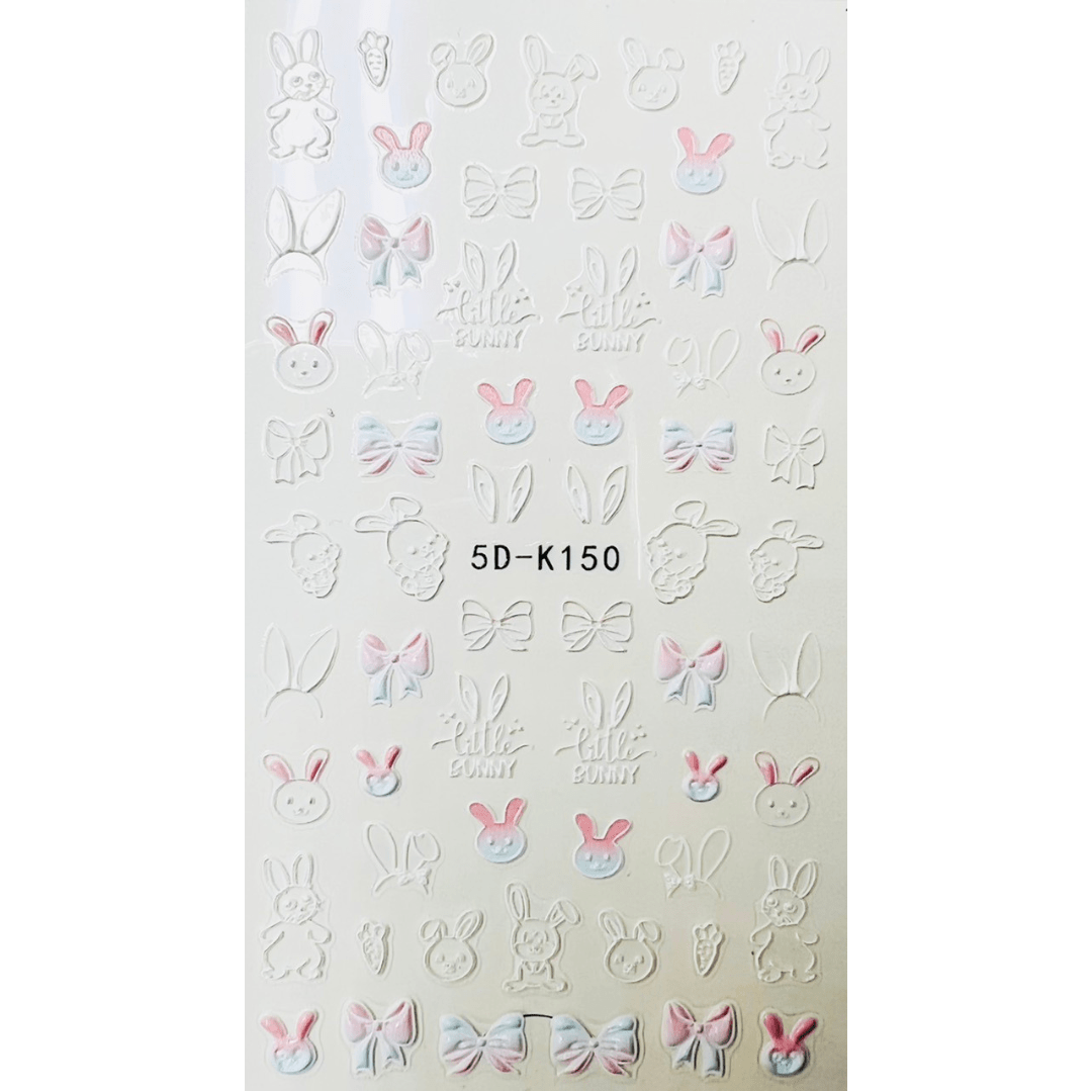 JNBS 5D Embossed Nail Sticker Cute and Colorful Decoration