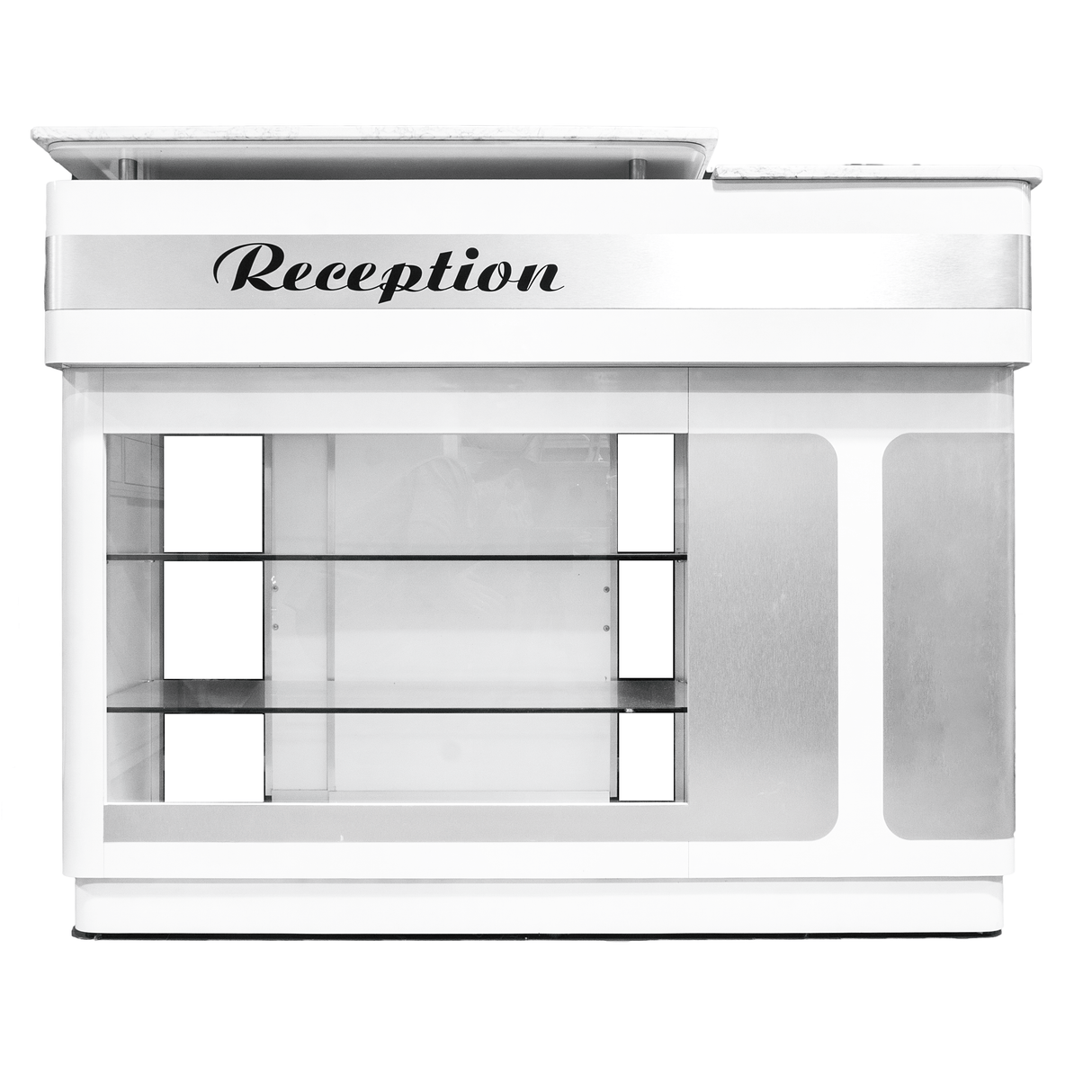 JNBS Nail Desk Reception Style 02 White (Please Call JNBS to Order)