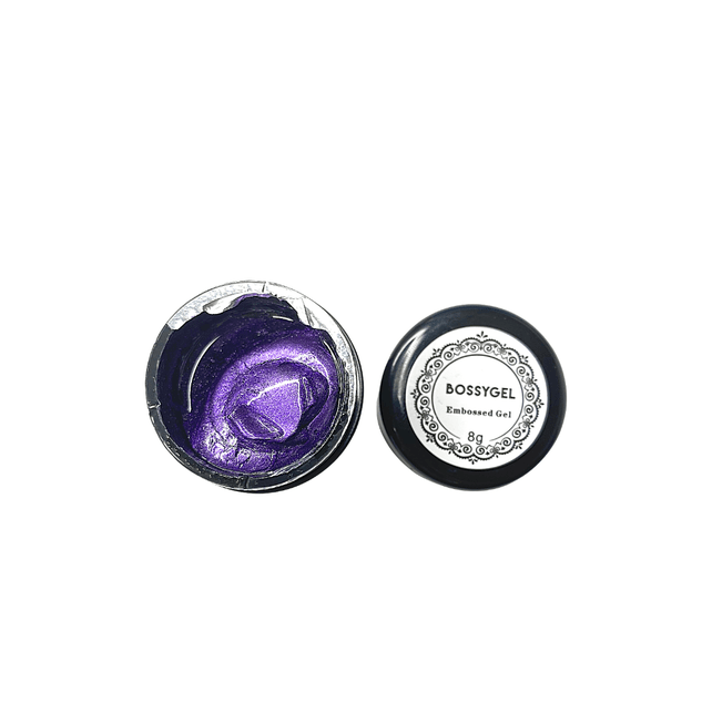 BOSSY - EMBOSSED Metallic Gel Paint - 09 - PURPLE - (8g) - Jessica Nail & Beauty Supply - Canada Nail Beauty Supply - GEL PAINT