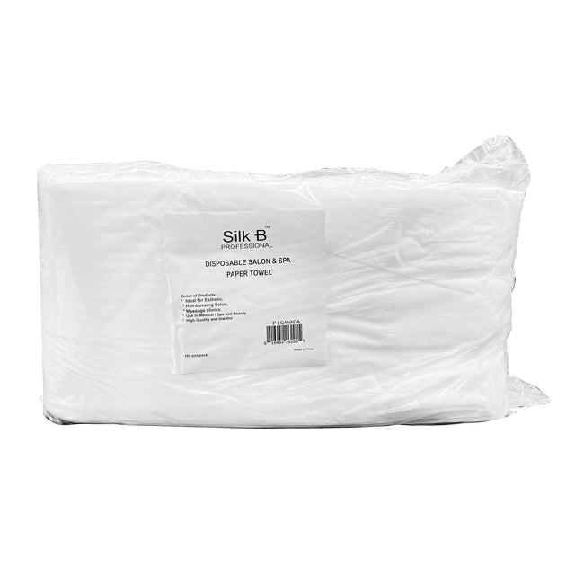 Silk B - Disposable Salon & Spa Paper Towel - 100pc/pack - Jessica Nail & Beauty Supply - Canada Nail Beauty Supply - Towel