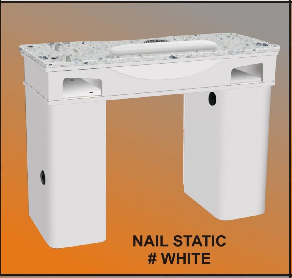 JNBS Nail Table Single Static White (Please Call JNBS to Order)