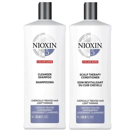 NIOXIN #5 Color Safe - Chemically Treated Hair Light Thinning (Set of 2 Steps) - Jessica Nail & Beauty Supply - Canada Nail Beauty Supply - SHAMPOO & CONDITIONER