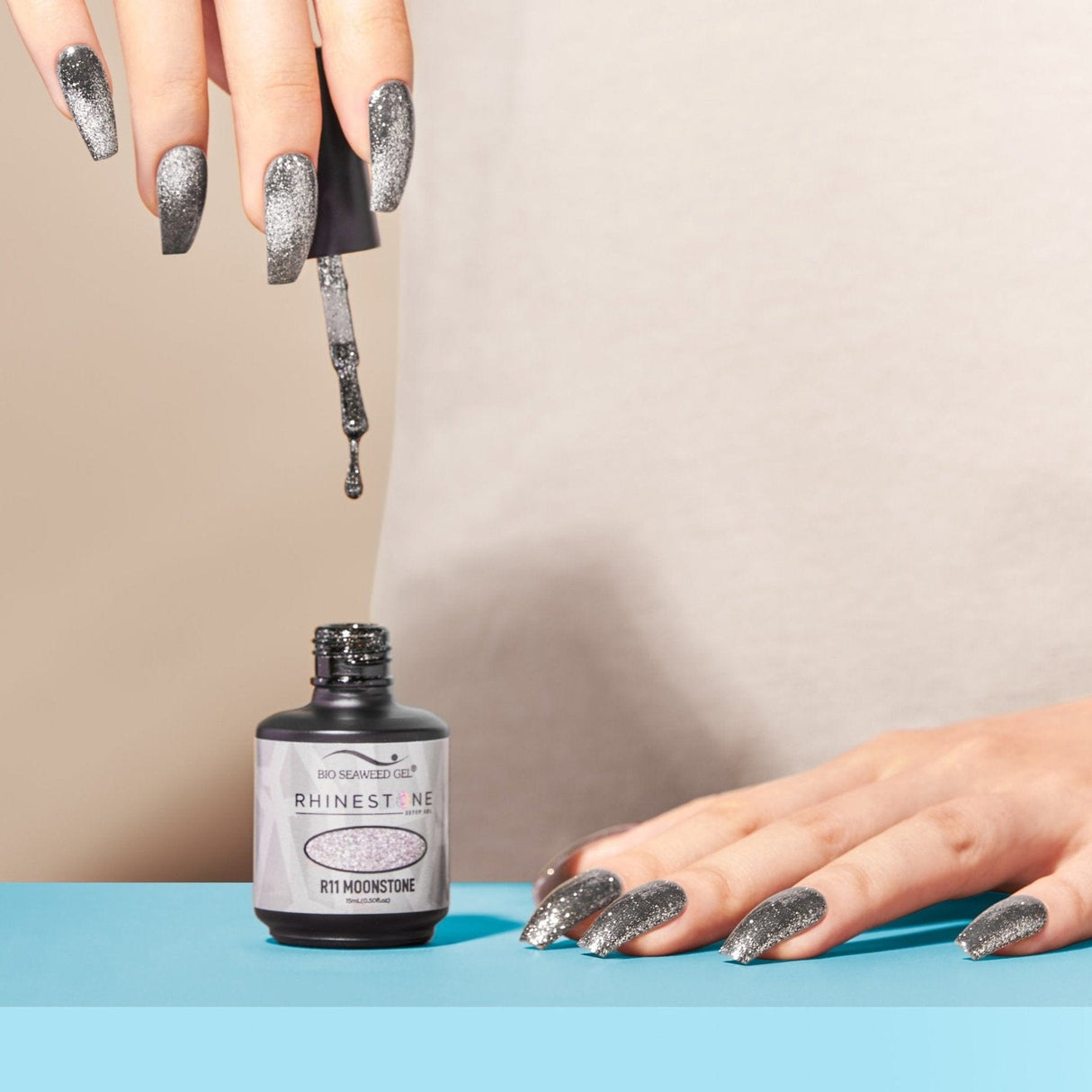 Rhinestone Gel Bio Seaweed - #R11 Moonstone - Jessica Nail & Beauty Supply - Canada Nail Beauty Supply - Sparkle Gel