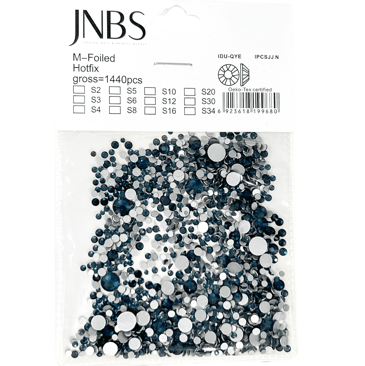 JNBS Round Flatback Rhinestone Montana Blue