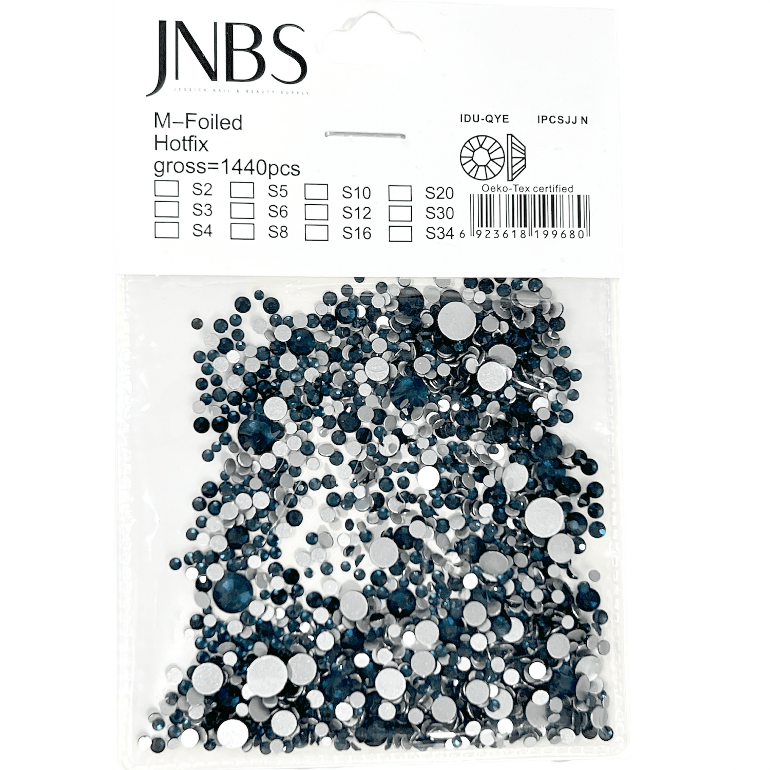 JNBS Round Flatback Rhinestone Montana Blue