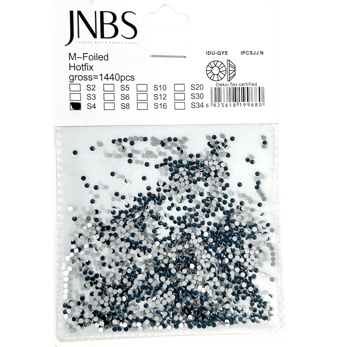 JNBS Round Flatback Rhinestone Montana Blue