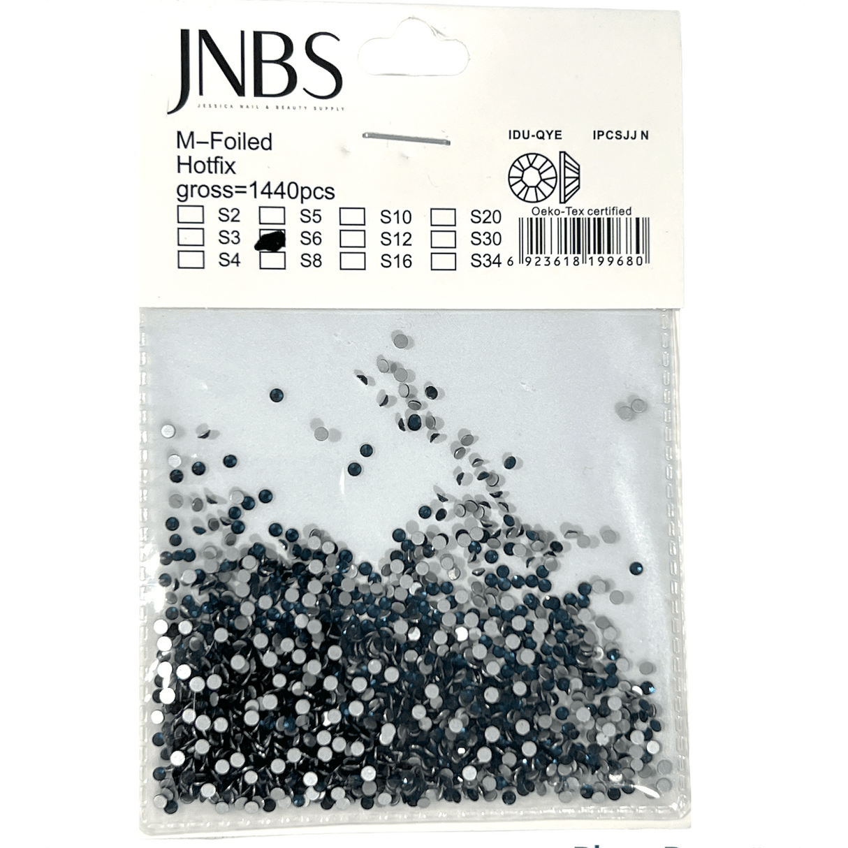 JNBS Round Flatback Rhinestone Montana Blue