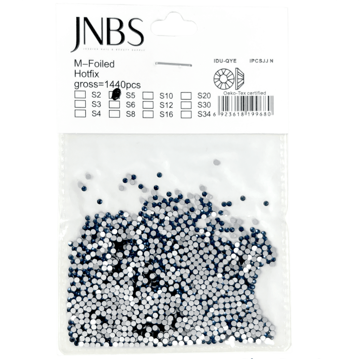 JNBS Round Flatback Rhinestone Montana Blue