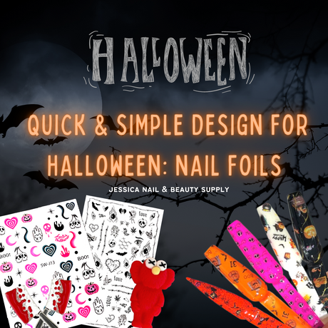 Quick & simple design for Halloween: Nail Foils