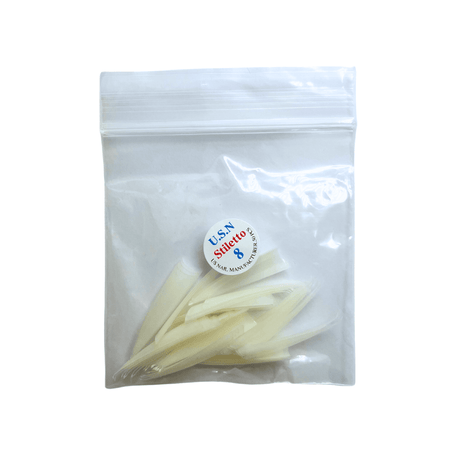 U.S.N Stiletto Natural Nail Tips Refill Bag (Bag of 50 pcs)