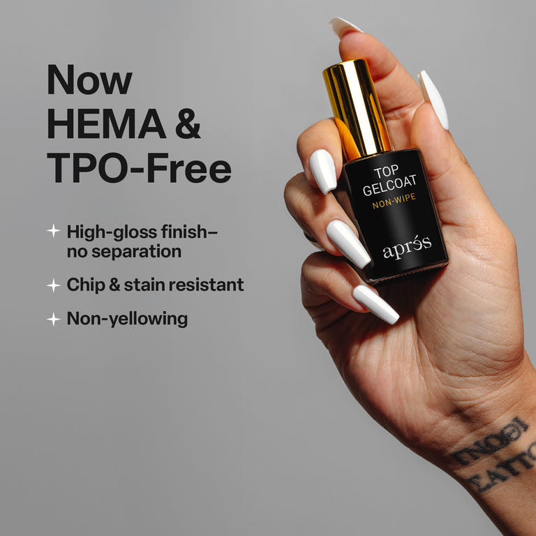 Apres NON WIPE Glossy Gel Top Coat (2 Sizes) - HEMA-Free & TPO-Free