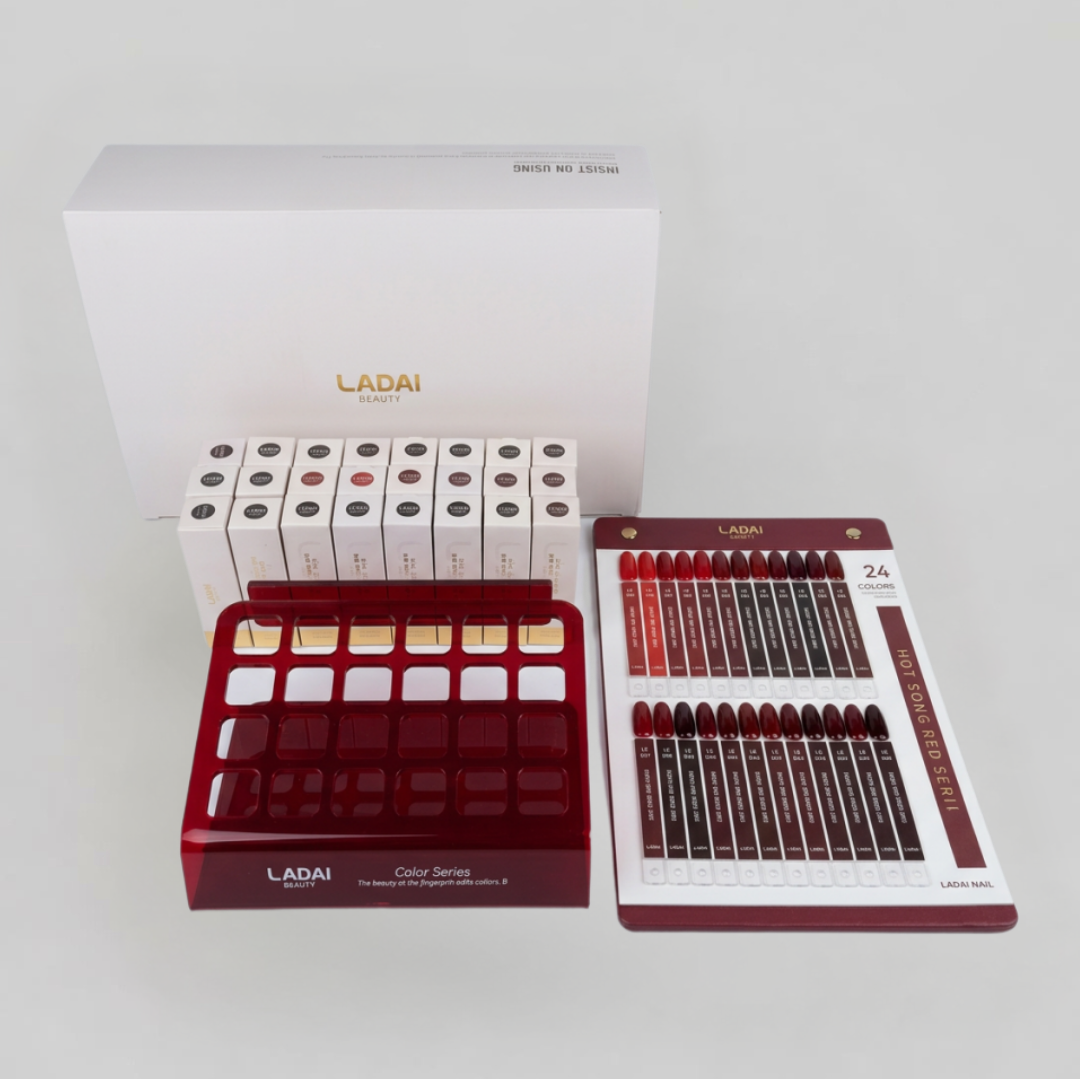 Ladai Beauty - "Hot Song Red Series" Gel Polish Set (24 Colors + Display)