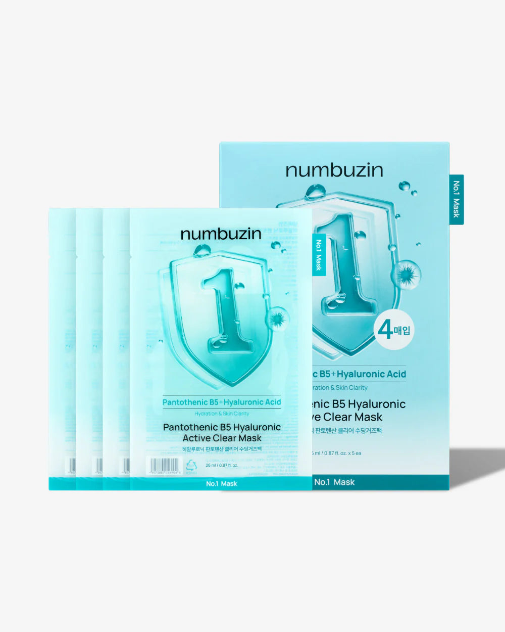 NUMBUZIN No.1 Pantothenic B5 Hyaluronic Active Clear Mask 26mL