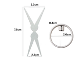2Pcs Hollow Cat Eye Magnetic Ring & X-Shaped Nail Tool Set