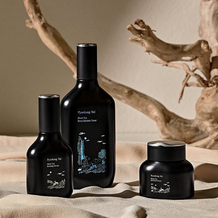 A174　ピュンガンユル　ブラックティーラインギフトBOX 韓国発酵スキンケア PYUNKANG YUL Black Tea Line Gift Set (Toner,Serum,Cream) – Jessica