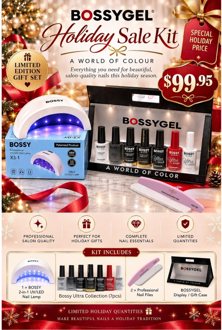 BOSSYGEL Limited Edition Holiday Gel Polish Gift Set #1