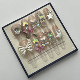 KUZA Press On Nails - Stiletto / Coffin / Almond Nails Special Designs - Small size - 8909/8910/8911/8912/8913