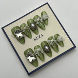 KUZA Press On Nails - Stiletto / Coffin / Almond Nails Special Designs - Small size - 8909/8910/8911/8912/8913