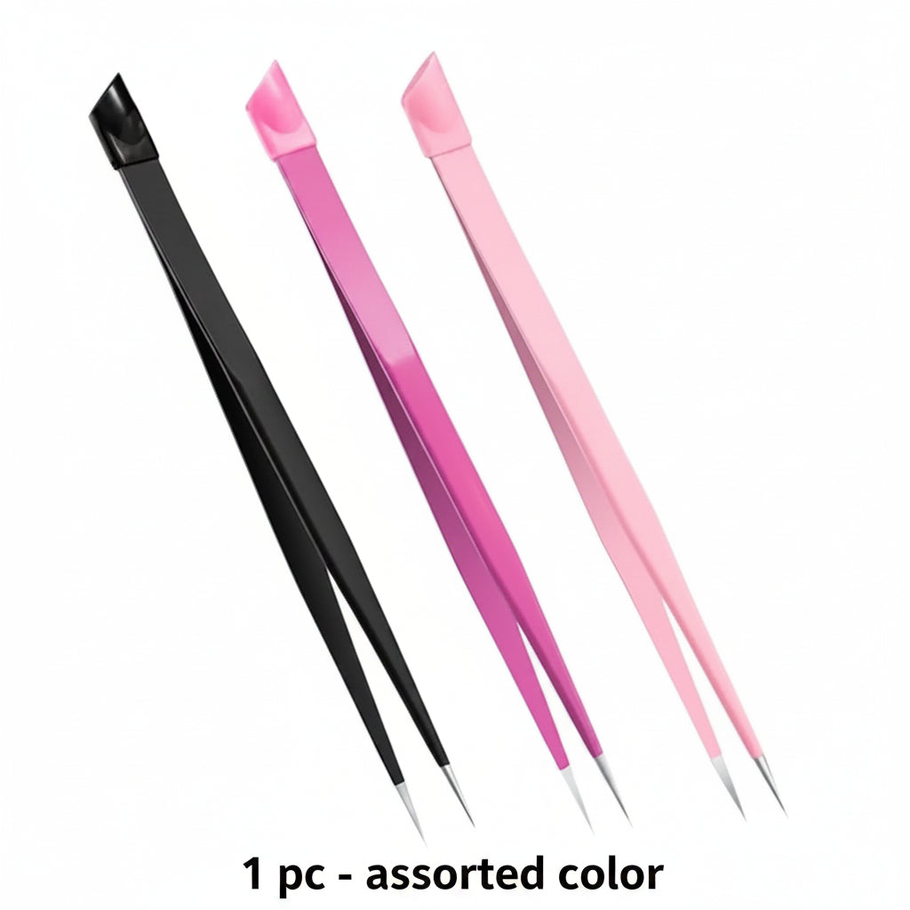 JNBS nail art tool double ended tweezer and silicone tool - 1PC Assorted color