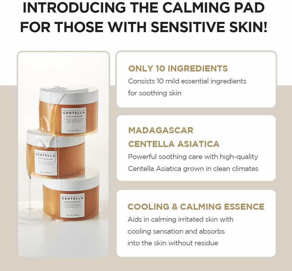 SKIN1004 Madagascar Centella Quick Calming Pad 130ml (70 pads)