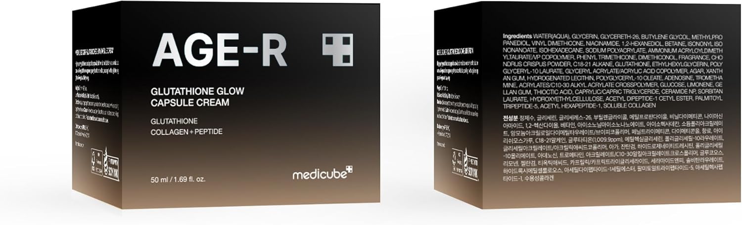 medicube ager glutathione glow capsule cream ingredients Skin Lightening including sensitive skin Medicube AGE-R Glutathione Glow Capsule