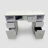 Manicure Nail Table Single JN - 01 White Grey (Please Call JNBS to Order)