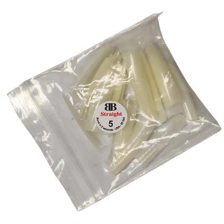 BB Straight Natural Small Nail Tips Refill Bag (Bag of 50 pcs)