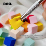 JNBS Mini Nail Sponges with Grabbing Pen (Assorted Color)