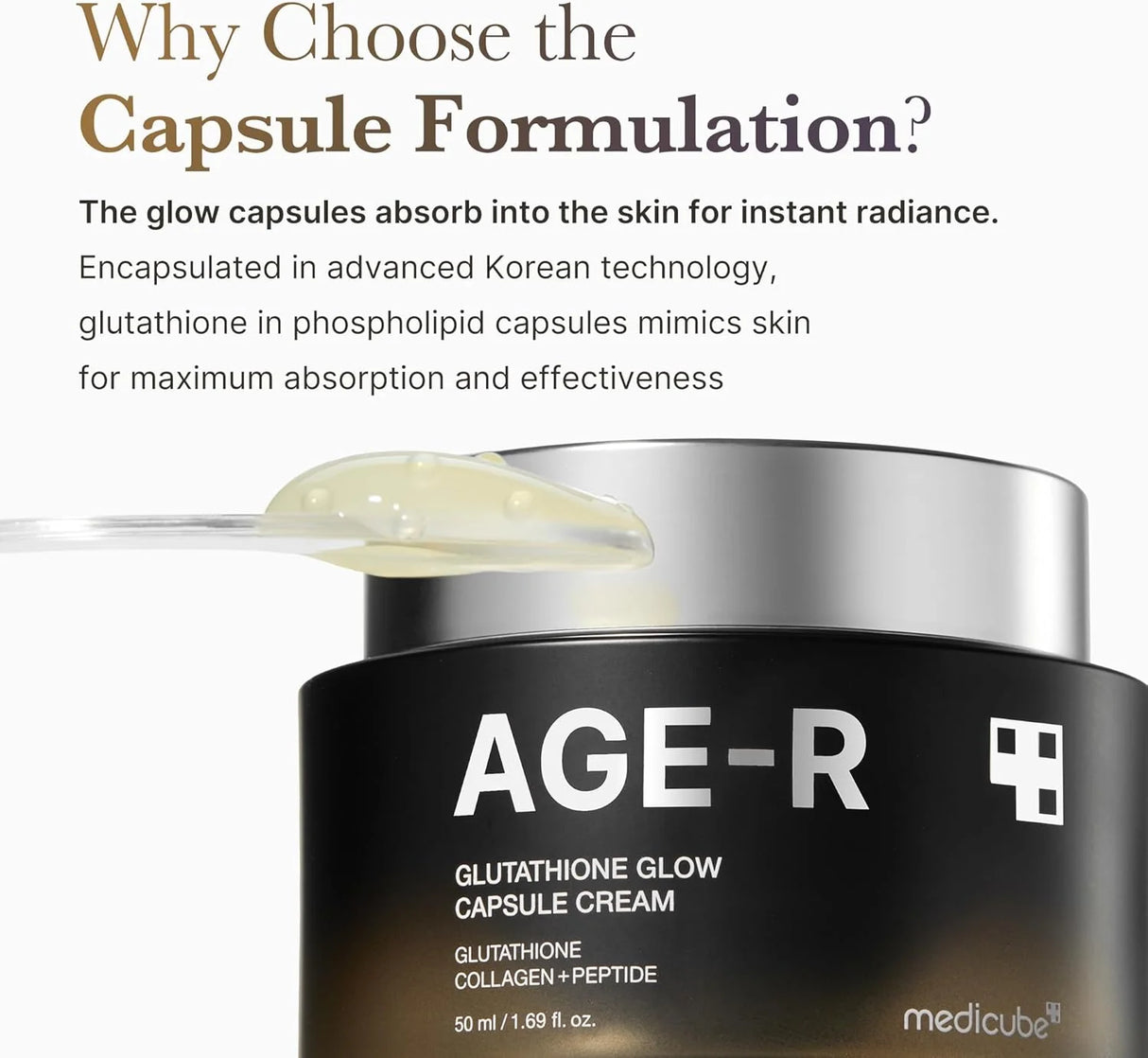 MEDICUBE Age-R Glutathione Glow Capsule Cream 50mL