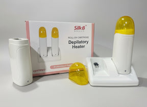 Silk-B Depilatory Heater with packaging on a store shelf