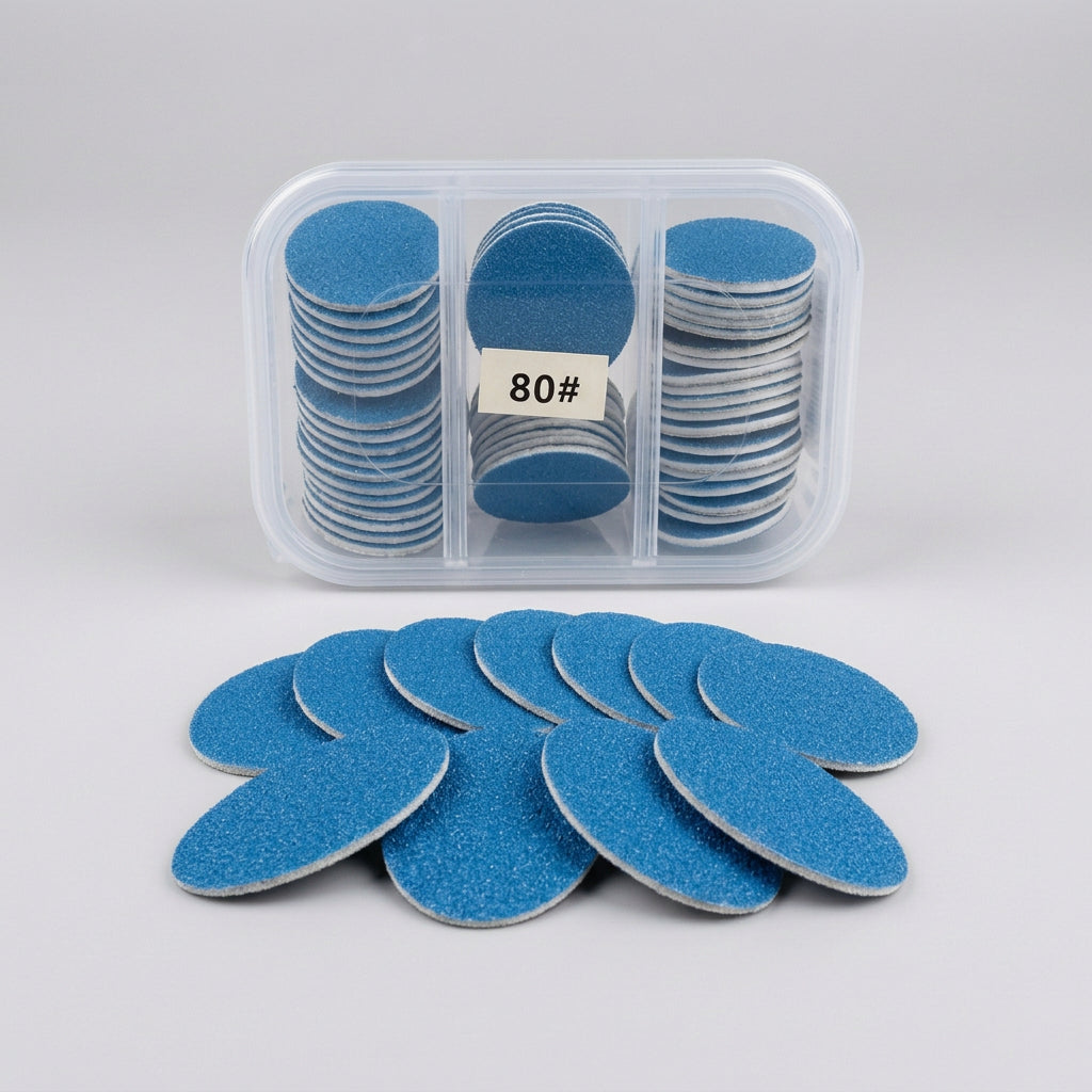 JNBS Replaceable Sandpaper Discs Grit 80 / 180 (60 pcs) | Electric Foot File Sanding Pads