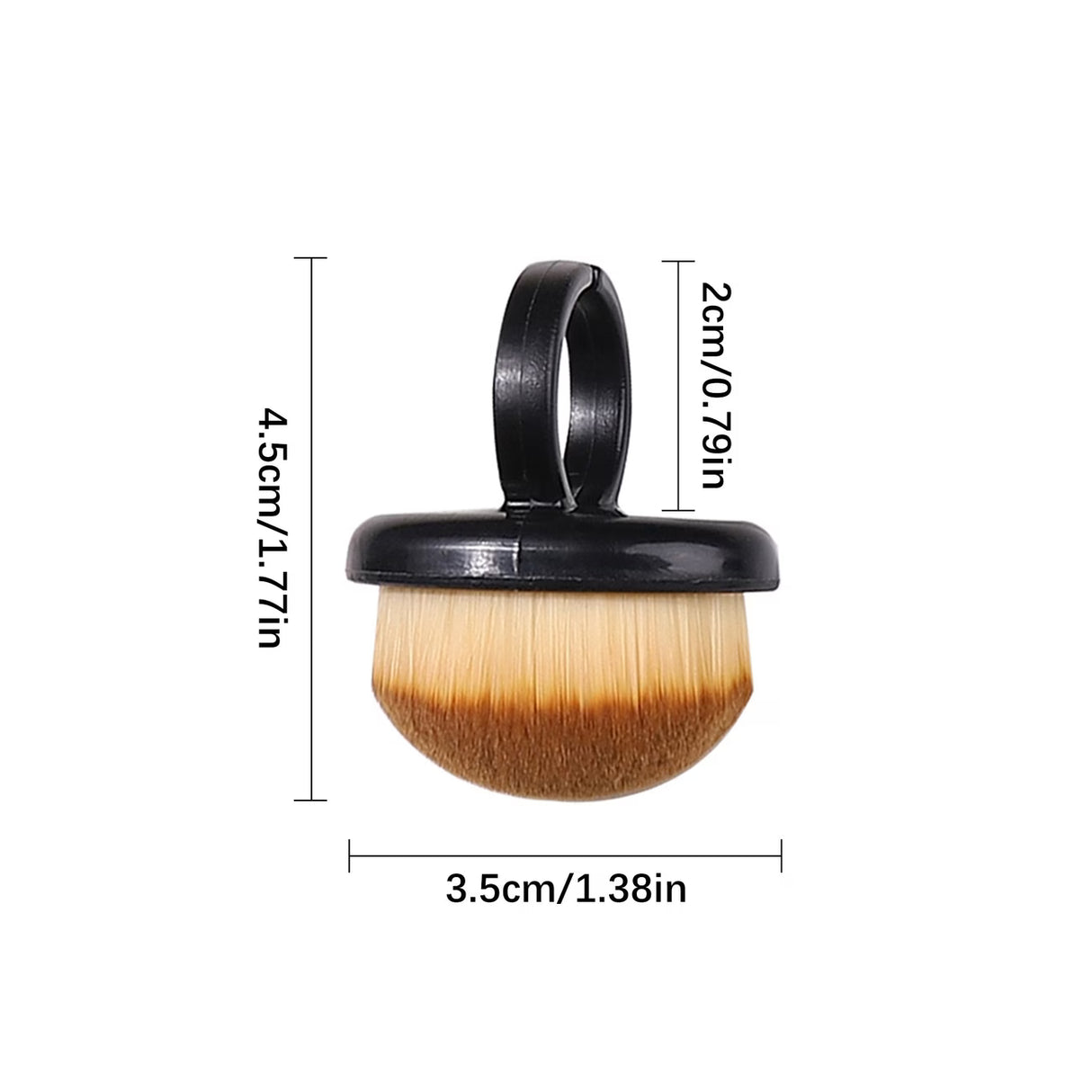 JNBS Mini Ring Nail Dust Brush | Soft Dense Bristle Finger Cleaning Brush