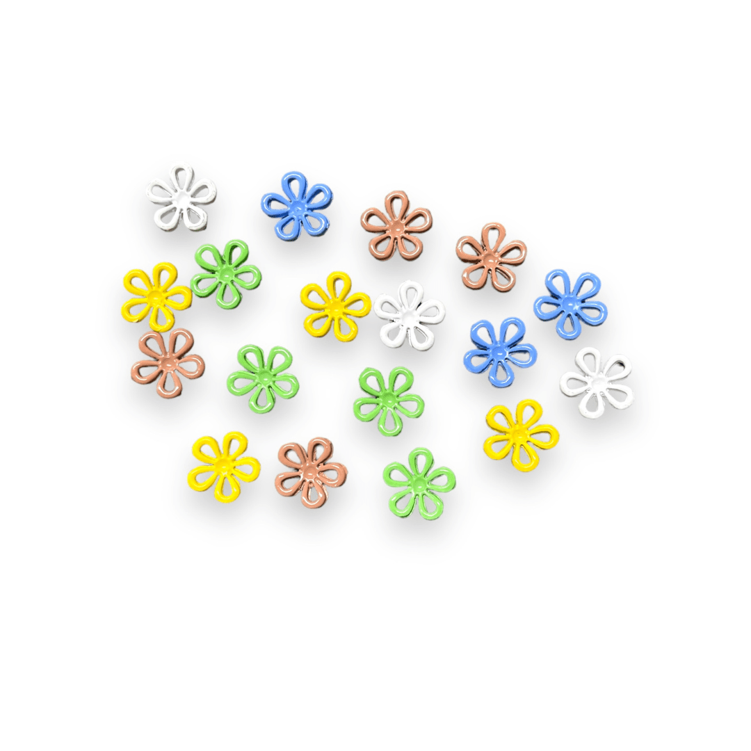 JNBS Nail Charm Colorful Flower 7124