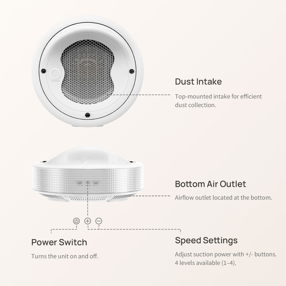 ONAIL Tornado No.1 Plug-in Nail Dust Collector | Professional Salon Vacuum