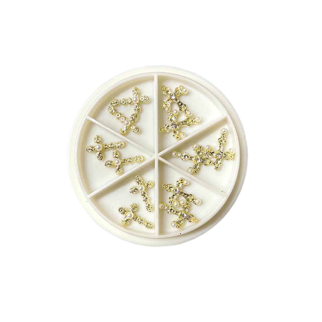 JNBS Nail Charm Metal Cross Set