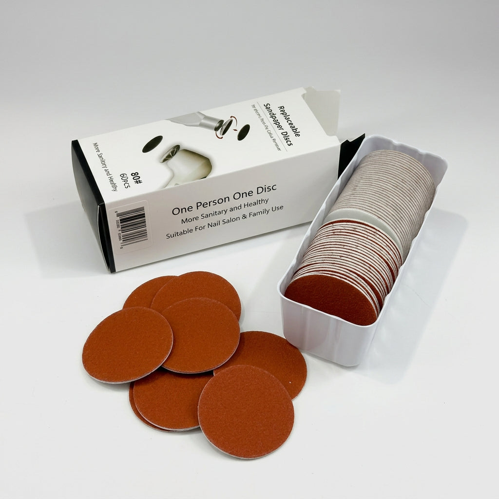 JNBS Replaceable Sandpaper Discs Grit 80 / 180 (60 pcs) | Electric Foot File Sanding Pads