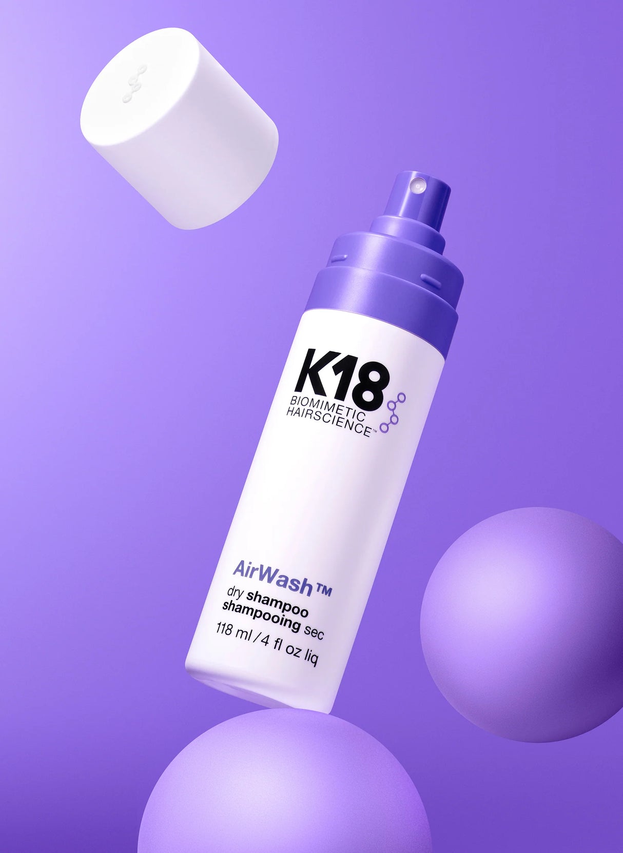 K18 Biomimetic Hairscience AirWash Dry Shampoo 4 fl. oz.
