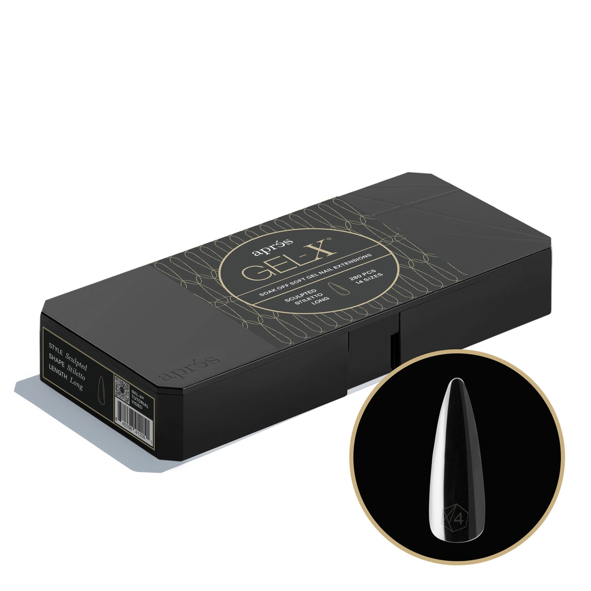 Apres Gel X™ Box of 280pcs / 210pcs Sculpted Stiletto Tips Mini