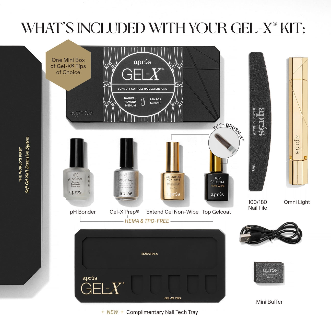アプレ　apres インク６本セット Aprés Gel-X® Signature Kit – Jessica Nail & Beauty Supply