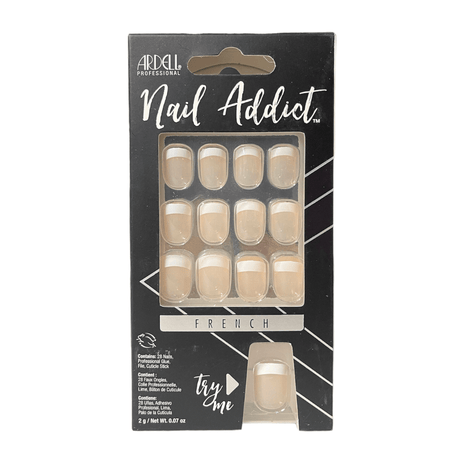 Ardell Nail Tips Set Nail Addict Classic French Tip