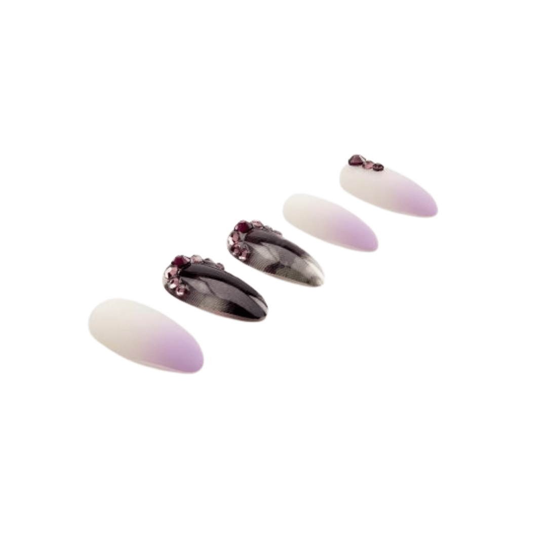 Ardell Nail Tips Set Nail Addict Premium Marble Purple Ombre