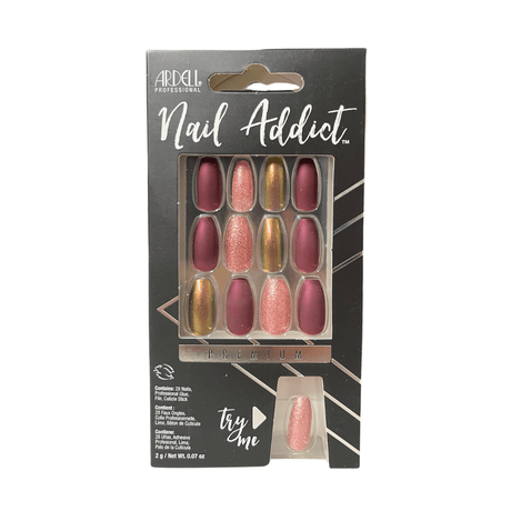 Ardell Nail Tips Set Nail Addict Premium Red Cateye