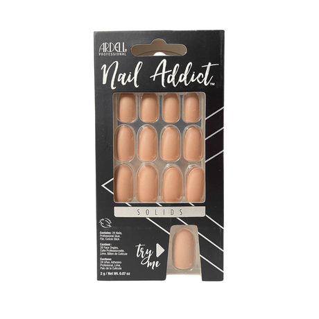 Ardell Nail Tips Set Nail Addict Solids Barely There Nude