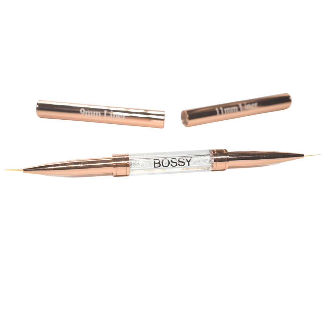 Bossy Nail Art Liner Brush Gold (Two Sides)