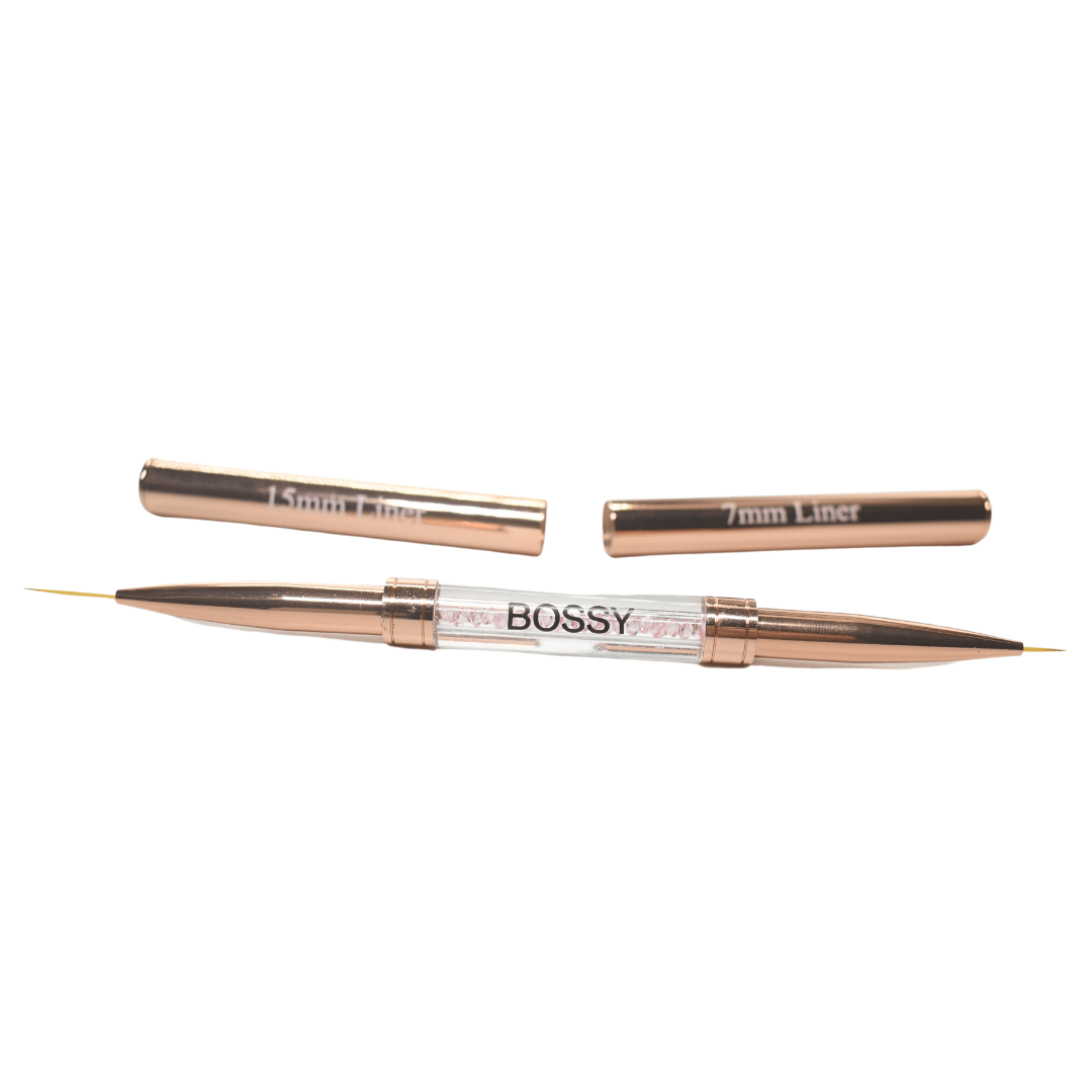 Bossy Nail Art Liner Brush Gold (Two Sides)