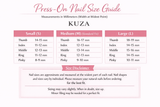 KUZA Press On Nails - Square short Glitter and Golden lines Design - 8949/8950/8951