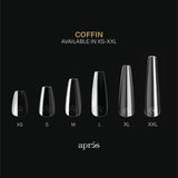 Apres Gel X™ Box of 420pcs Sculpted Coffin Extra Extra Long Tips
